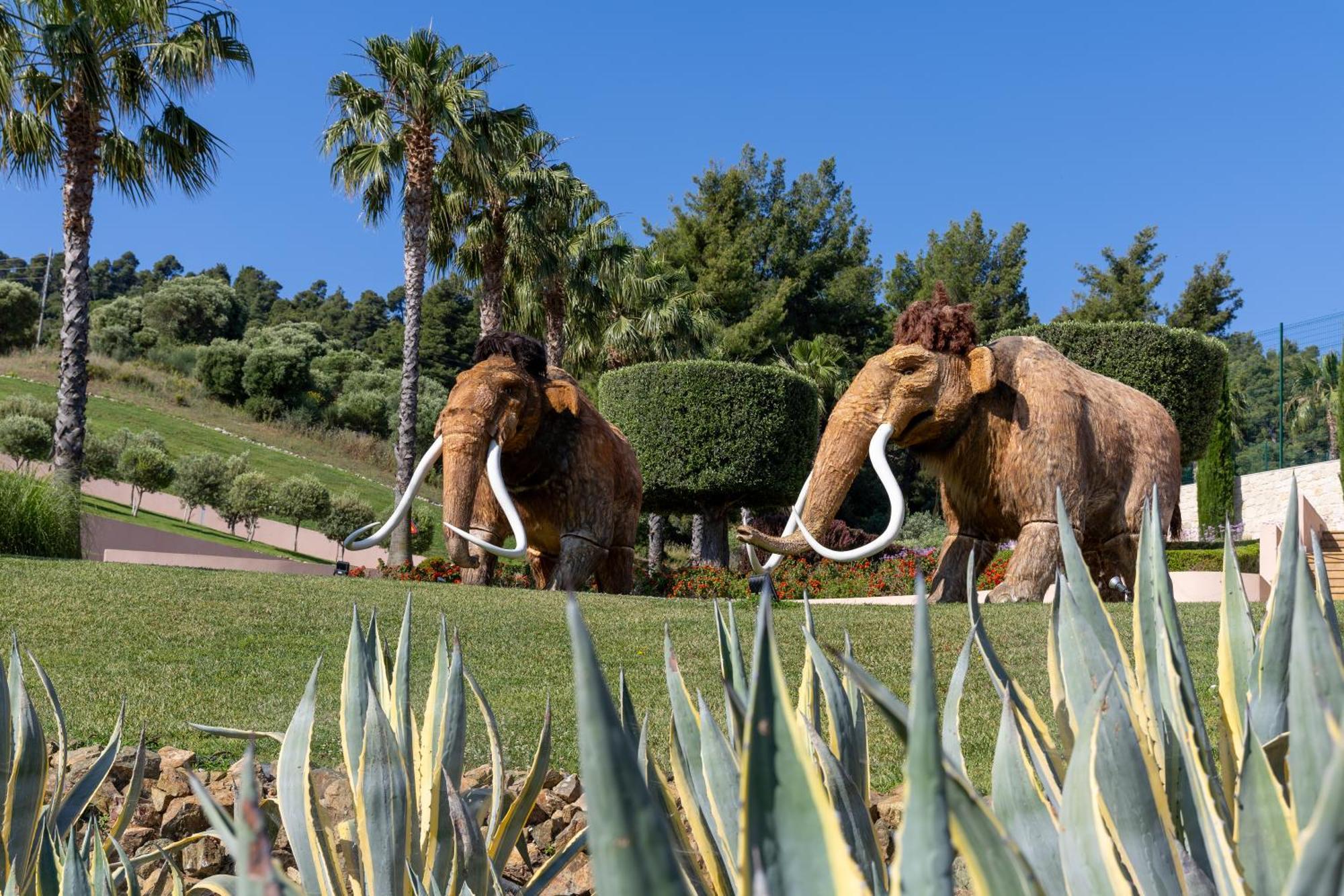 Miraggio Thermal Spa Resort ปัลลูรี ภายนอก รูปภาพ Life restoration of a pair of the Pleistocene mammoths, Mamuteus, or Columbian mammoths